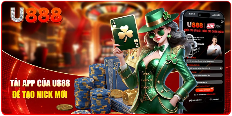 Tải app của U888 để tạo nick mới