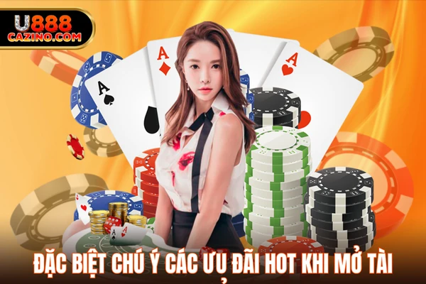 Đặc biệt chú ý các ưu đãi hot khi mở tài khoản